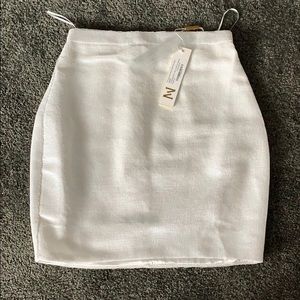 Meshki Georgia Sequin Mini Skirt in White